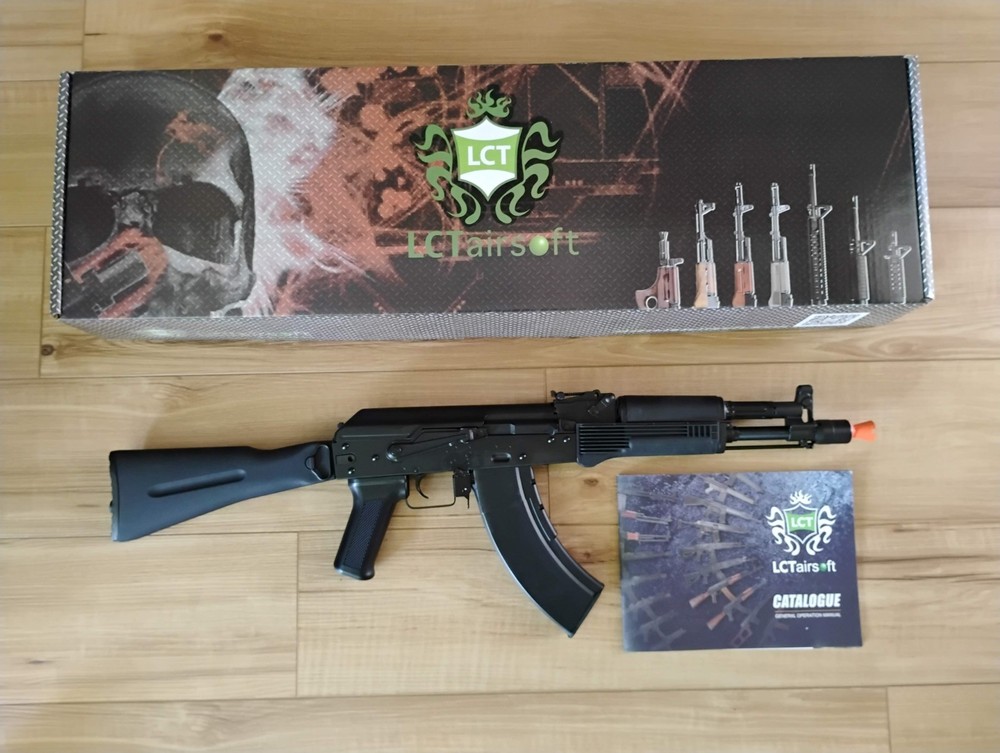 Brand New UNFIRED LCT AK-104 AEG – Black Folding Stock – LCK-104