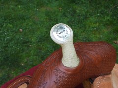 Billy Cook Saddlery Greenville Texas Western Roping Tooled Leather Saddle SZ 16