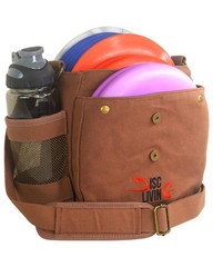 Lightweight Disc Golf Bag – Holds 10 Discs, Easy Carry, Durable Waxed Canvas, Bo