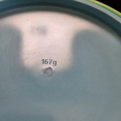 Axiom Fission Timelapse Blue Plate, Teal/Green Swirl Rim 167 grams