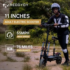 6000W Dual Motor 38AH Electric Scooter For Adult 11″ Off Road Tires With Seat