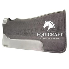 Black Wool Felt Saddle Pad with Leather | Western Riding Pad | 30X30″ & 32X32″