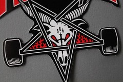 Thrasher Skateboard Magazine Goat Pentagram Star Red Z73B Skateboarding STICKER