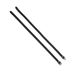 50cm Black 1 Pair Lengthen For Spur Straps Leathers With Stainless Steel