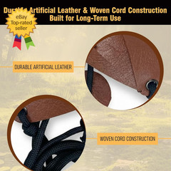 Shepherd Sling Durable Leather Rock Throwing Slingshot Long Distance Launcher