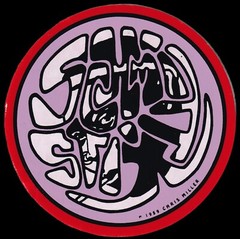 Vintage 1980’s Schmitt Stix Skateboards Chris Miller￼ Pink & Red Circle Sticker