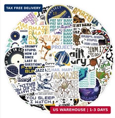 60Pcs Project Hail Mary Stickers, Funny Astronaut Stickers Waterproof Vinyl Gift