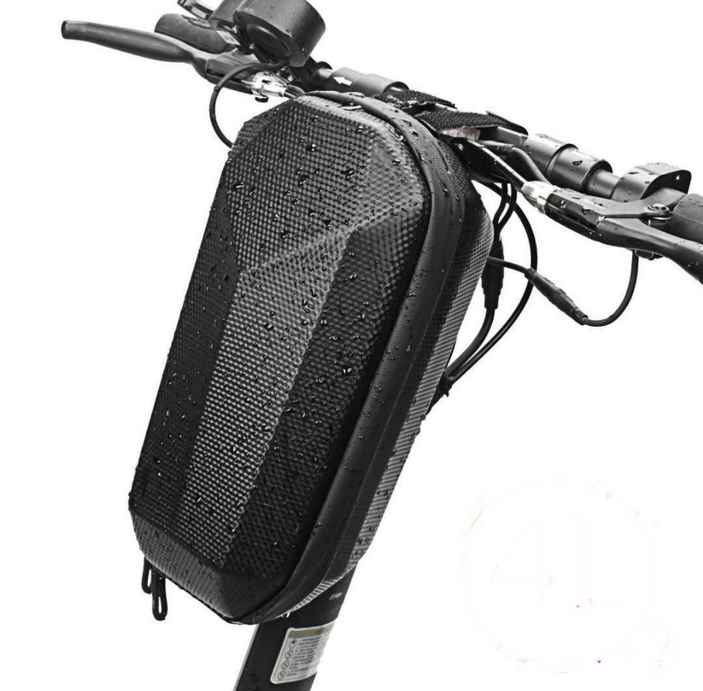 Black E Scooter Handlebar Bag – Secure – Waterproof – Hard Shell