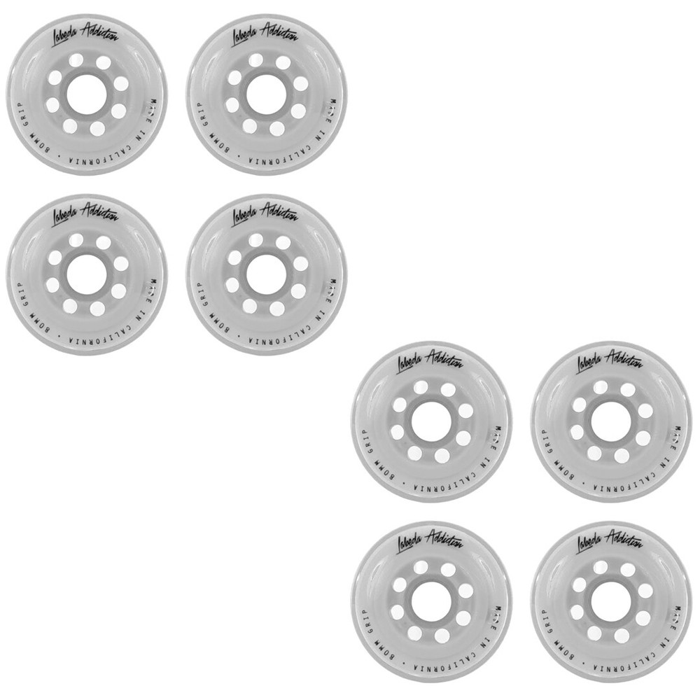 Labeda Inline Roller Hockey Skate Wheels Addiction White 76mm SET OF 8