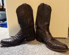 Tecovas Men’s Brown Caiman Leather Western Cowboy Boots US 10 MPN 1004
