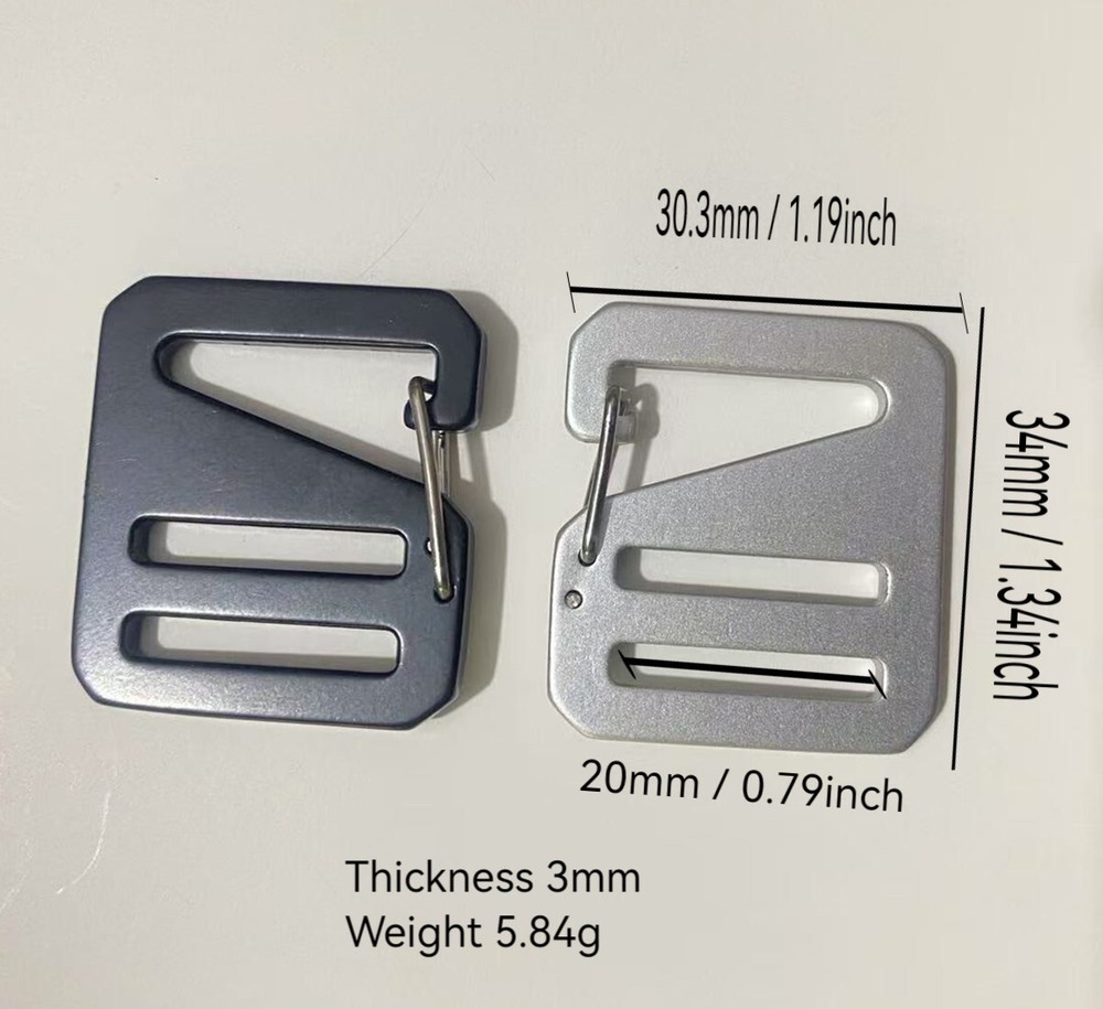 Aluminum Alloy G Hook Metal Buckle 20mm 25mm Adjusters Bag Backpack Webbing DIY