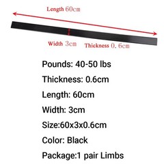 Archery About40lbs Fiberglass Bow Limbs Traditional Bow Recurve Bow Hunting Tool