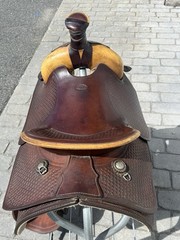 SIMCO 15.5” Western Roper Saddle with Headstall and Breast Collar