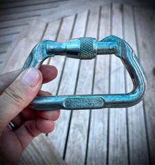 OMEGA USA D Carabiner Screw-Lock Aluminum kN 31/9/9 CE0082 Climbing Clip LOCKING
