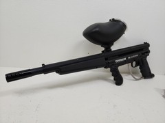 Tippmann Model 98 Custom Paintball Gun Marker Bundle. Flatline Barrel Mask Vest