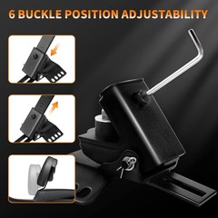 Motorcycle Adjustable Backrest Pad Custom Front Mounting Driver Rider Seat