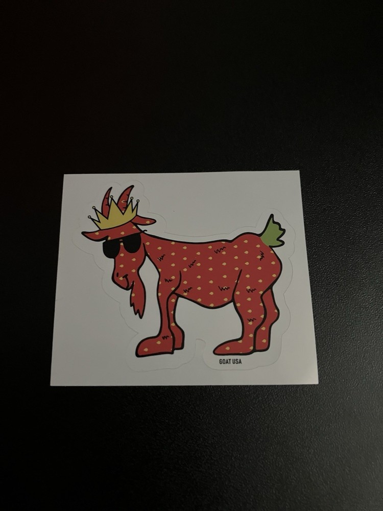 GOAT USA Strawberry Goat Sticker. Single Sticker. Brand New.
