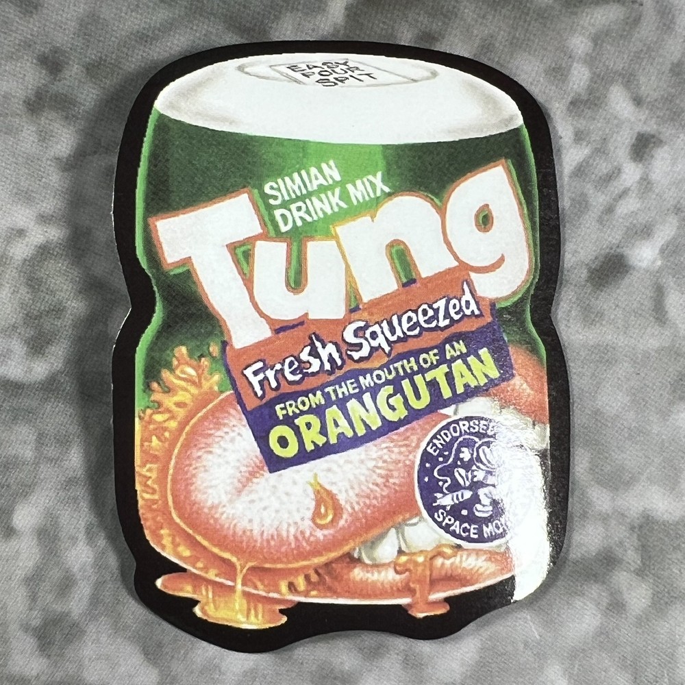 Spoof Food Funny Comedy Gross Sticker #1 Tung Fresh Squeezed Orangutan Mouth