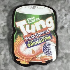 Spoof Food Funny Comedy Gross Sticker #1 Tung Fresh Squeezed Orangutan Mouth