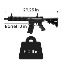 ArmyBoy Crosman R1 CFAR1B Full-Auto CO2 BB Gun Rifle Bundle – Ready-To-Shoot-Kit