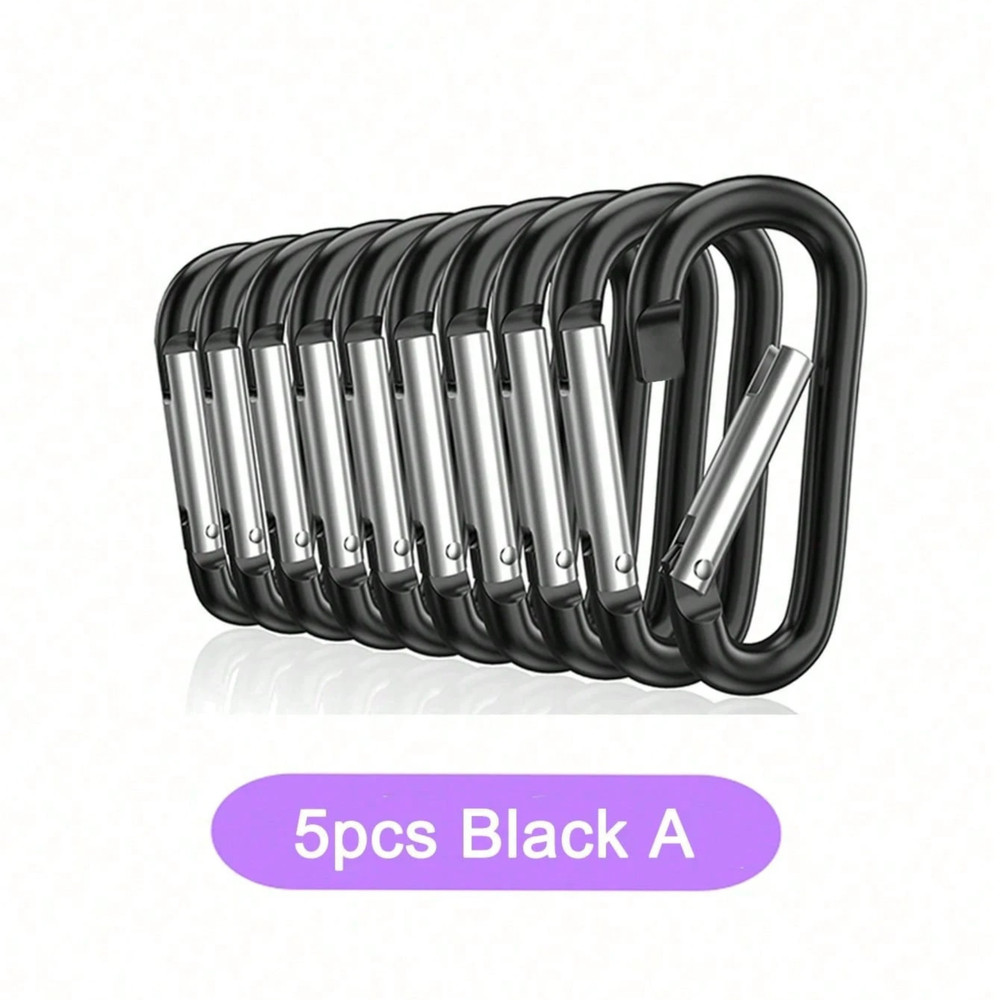 10Pcs Aluminum Carabiner Clip D Ring Set Hiking Gear Keychain Key Holder Loop US