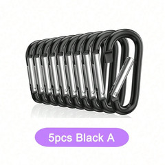 10Pcs Aluminum Carabiner Clip D Ring Set Hiking Gear Keychain Key Holder Loop US