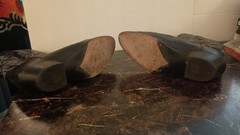 Dan Post Leather Boots Sz 10D Black Stitched Cowboys Western Rodeo ✨