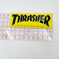 Thrasher Magazine Skateboard Sticker Yellow Classic Skater Decal 9″ VTG 90’s