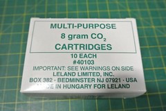 10PK LELAND 8 GRAM CO2 CARTRIDGES MULTI-PURPOSE #40103 (WHSE02.29a2)