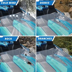 Front Windshield for Polaris Slingshot, Durable PC Dustproof Scratch Resistan…