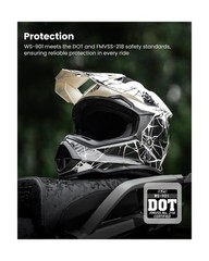 ILM Adult Dirt Bike Helmets Men Women Motocross ATV Off Road Helmet with Gogg…