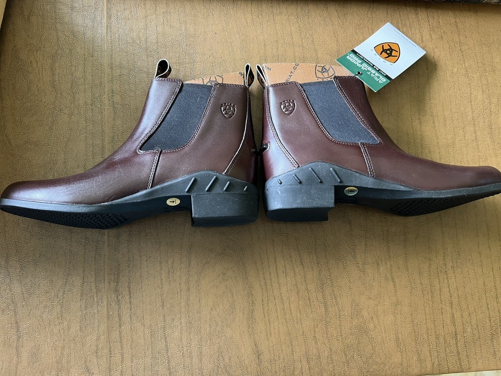 Ariat Jr Classic Pro Paddock Boots Cordovan Brown Size 4 -Sole 10” Long ,Ball 4”