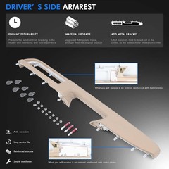 80995 Front Left Driver Side Armrest Repair Kit Fit for Chevy Silverado Suburban