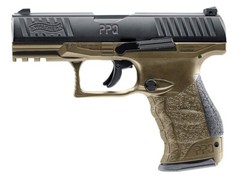 Umarex T4E Walther PPQ M2 .43Cal FDE Paintball Pistol & Blue100 Rubber Balls&CO2