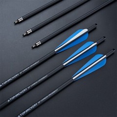 Archery 12Pcs 20″ Crossbow Bolts Carbon Arrows OD8.8mm Half Moon Nock Hunting