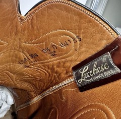 Lucchese Blackcherry Leather Western Cowboy Boots mens US 8.5 D
