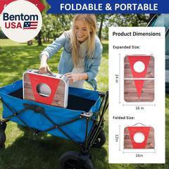 Portable Cornhole Board Set,24X16 / 30×20In Corn Hole Games for Adults with 8 Be