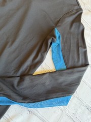 Tailored Sportsman Size Small Women’s Sun Shirt 1/4 Zip Black + Blue Barely Worn