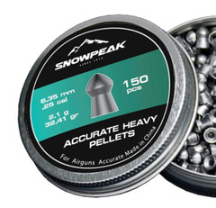 SNOWPEAK 150 Count ACCURATE HEAVY Premium Pointed 6.35mm .25 Caliber Air Pellets
