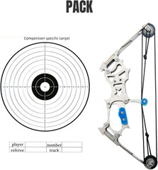 5.9″/7.2″/18.7″ Compound Bow and Arrow Set, Mini Archery Bow Set with Arrows, Le