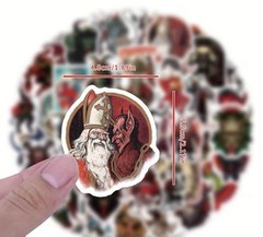 50 Krampus Vinyl Stickers | Christmas Horror, Devil, Gothic, Folklore Decals