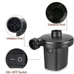 Electric Air Pump Inflator Pool, Portable for Gym Outdoor (Black)