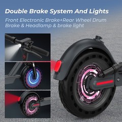 Ladped LP10 Electric Scooter, 10″ Solid Tires, 500W 22Mph, 22 Miles E-SCOOTER