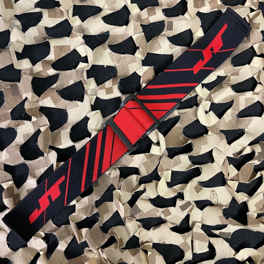 NEW JT ProFlex X/ProFlex Authentic Woven Goggle Strap – Lines Black/Red