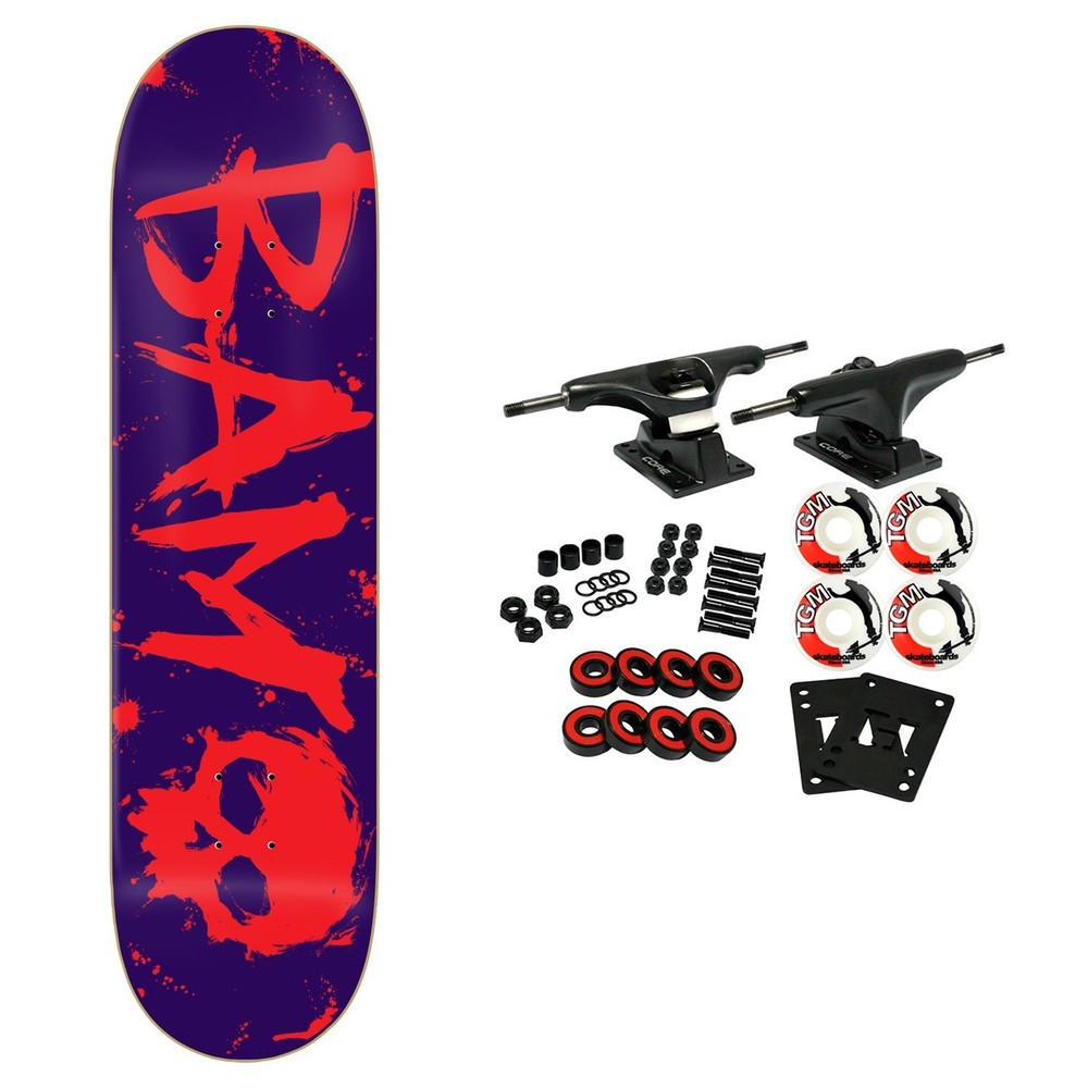 Zero Skateboard Complete Bam Margera 3 Blood Purple 8.25″ x 31.9″