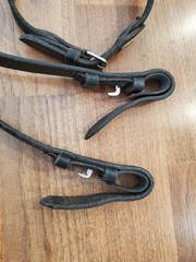 two pair of 54-in nylon English riding reins