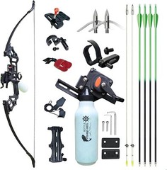 40lbs Bowfishing Bow Arrow Set Adults Beginner Combo Kit Reel Fish Recurve Bows