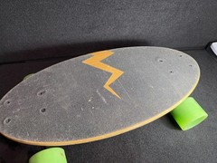 Eggboards Bamboo Mini Cruiser Skateboard Green Wheels Short Deck, wheels frozen