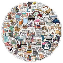 30Pcs Random Book Reading Motivational Quotes Bookish Theme Waterproof Stickers