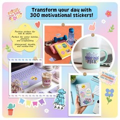300 PCS Inspirational Stickers for Adults, Teens, Teachers, Motivational Sticker